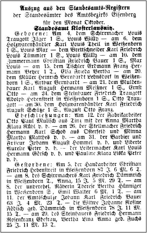 1896-01-12 Kl Standesamtsregister